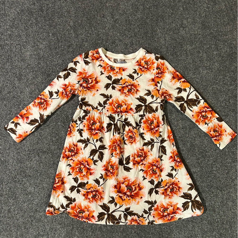 Old Navy Floral Kids Casual Dress 5T, EUC!